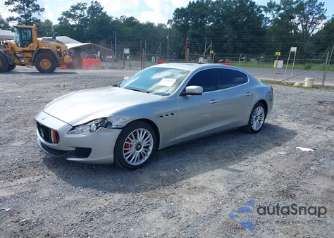 2014 Maserati Quattroporte S Q4 z USA, uszkodzony, nr VIN ZAM56RRA5E1082941